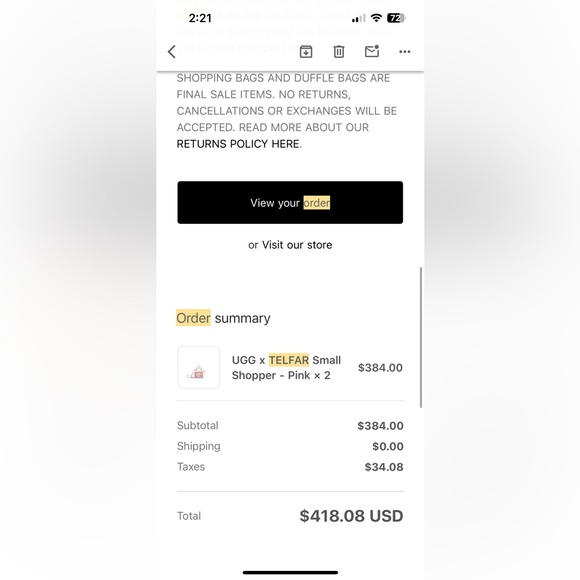 UGG x TELFAR Small Shopper - Pink - Picture 6 of 6